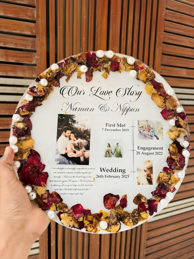 Resin Photo Frame for Home Decor Personalized Gift Customized with Your Photos &Template